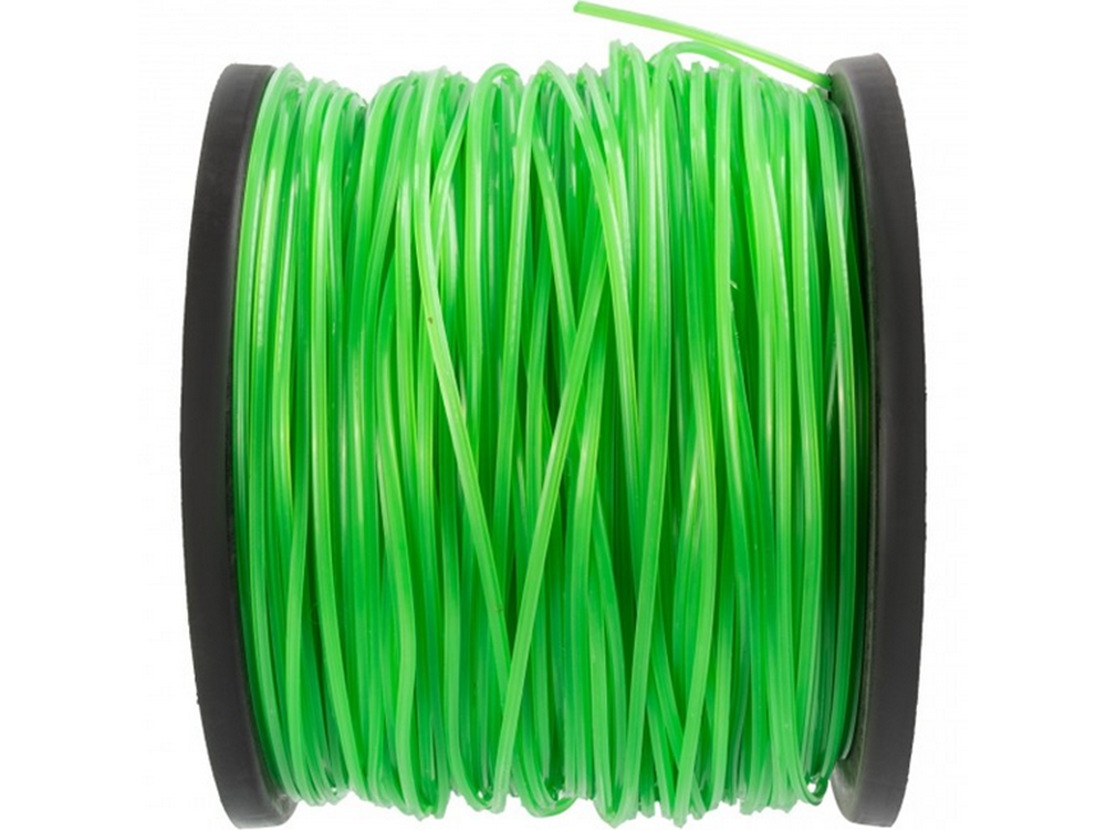 Reinforced Trimmer Line with Wire, Square, 2.4mm, 100m
