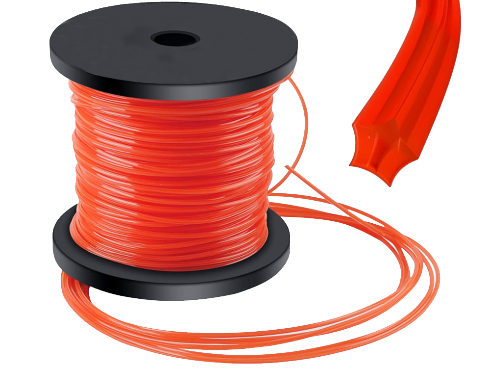 Trimmer Line 2.4mm, Star Profile, 155m, Orange