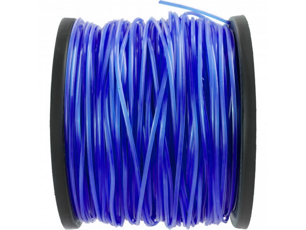 Reinforced Trimmer Line with Wire, Square, 3mm, 100m, Navy Blue