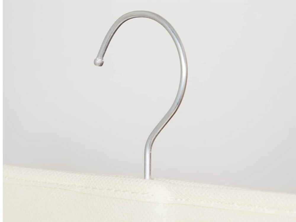 Hanging Shoe Organizer for Closet, Cream, 12 Pairs