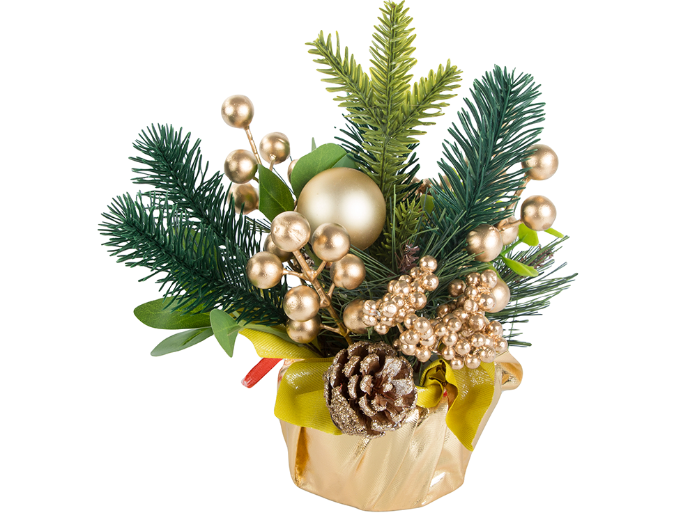 Christmas Table Decoration, Gold, 20 cm