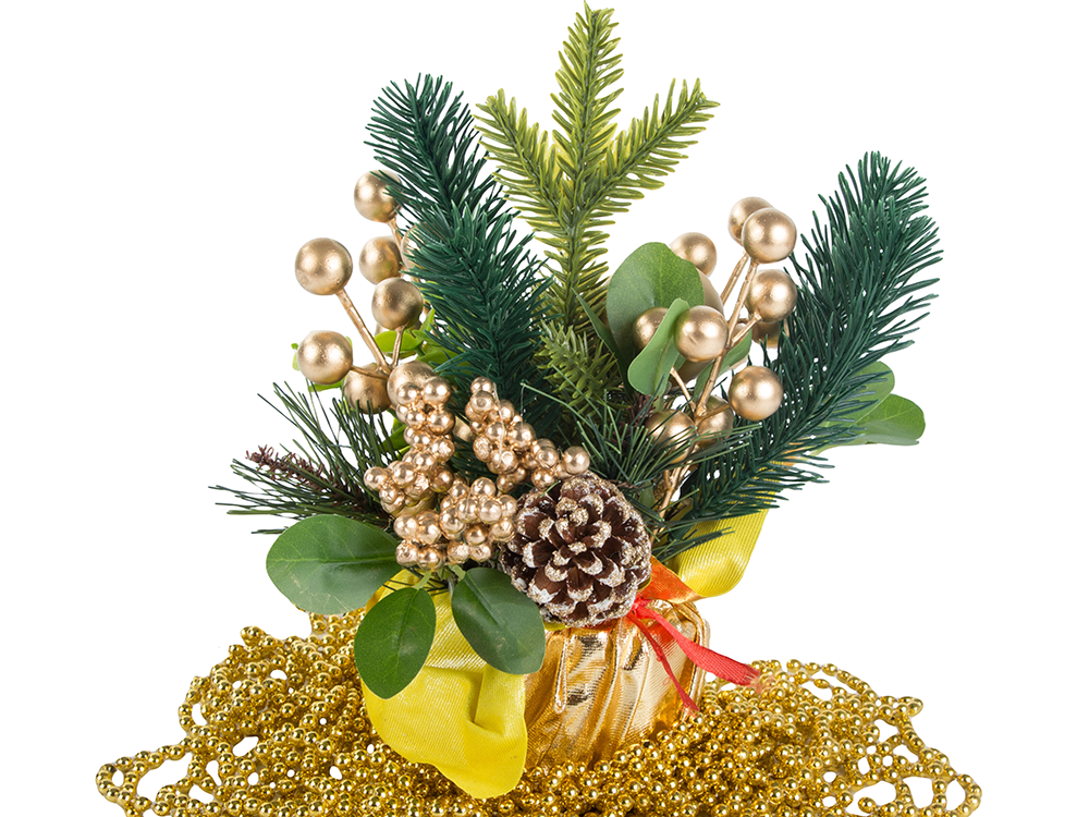 Christmas Table Decoration, Gold, 20 cm