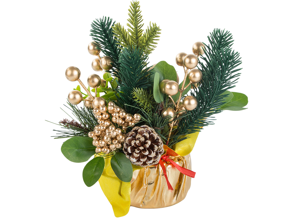 Christmas Table Decoration, Gold, 20 cm