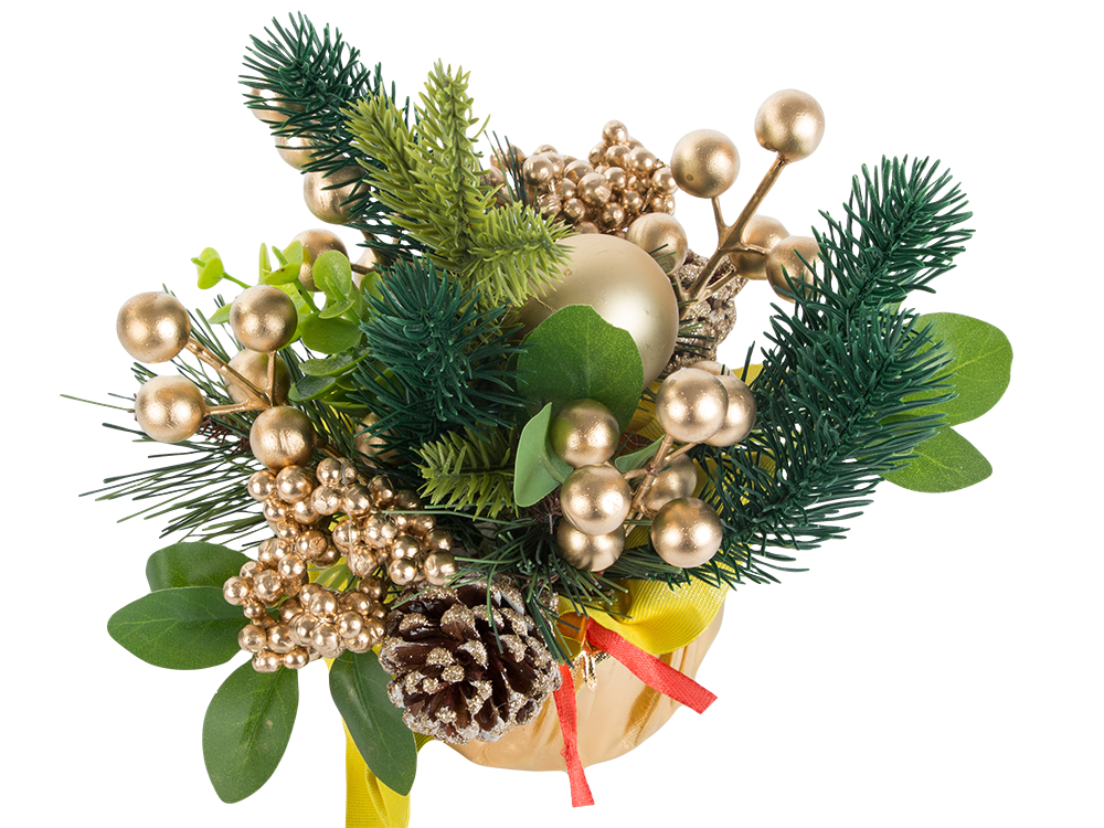 Christmas Table Decoration, Gold, 20 cm