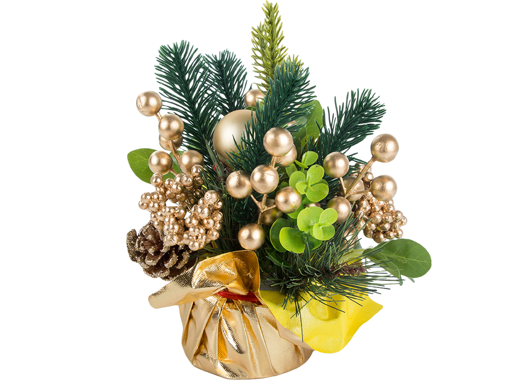 Christmas Table Decoration, Gold, 20 cm