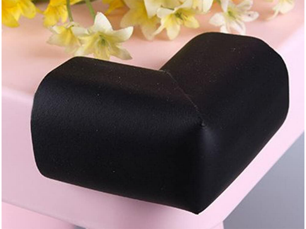 Foam Furniture Corner Protectors, Black, 4 pcs