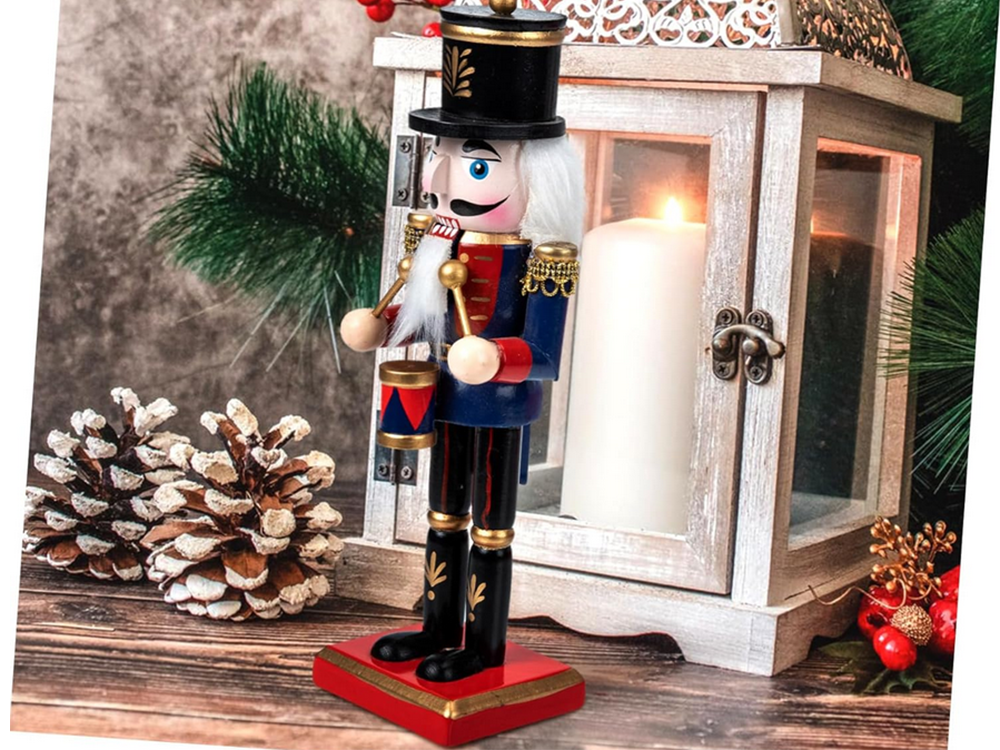 Christmas Wooden Nutcracker, Decorative Figurine, 25 cm