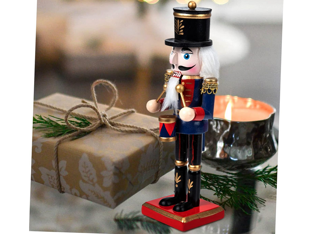 Christmas Wooden Nutcracker, Decorative Figurine, 25 cm