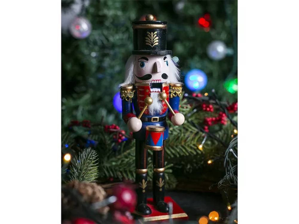 Christmas Wooden Nutcracker, Decorative Figurine, 25 cm