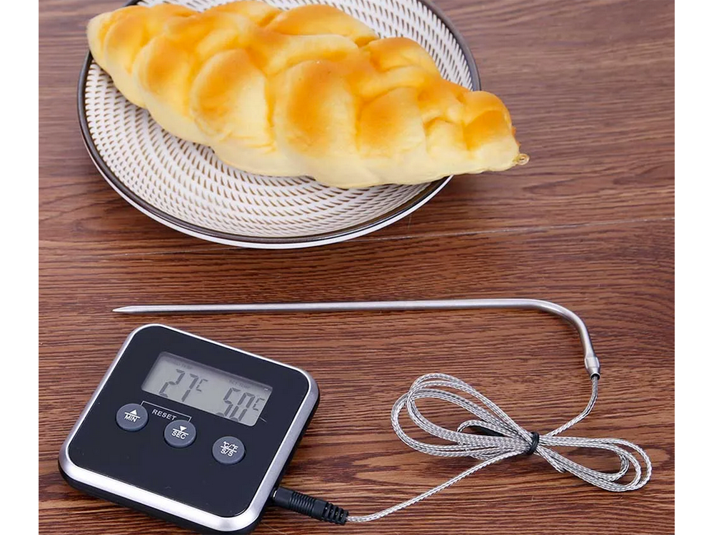 Digital Kitchen Thermometer with Probe for Meat and Smoking, Black