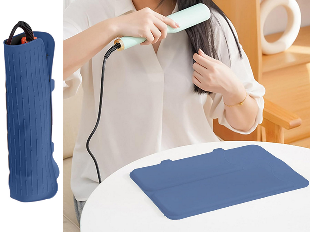 Silicone Heat Resistant Case and Mat for Hair Straightener 24509