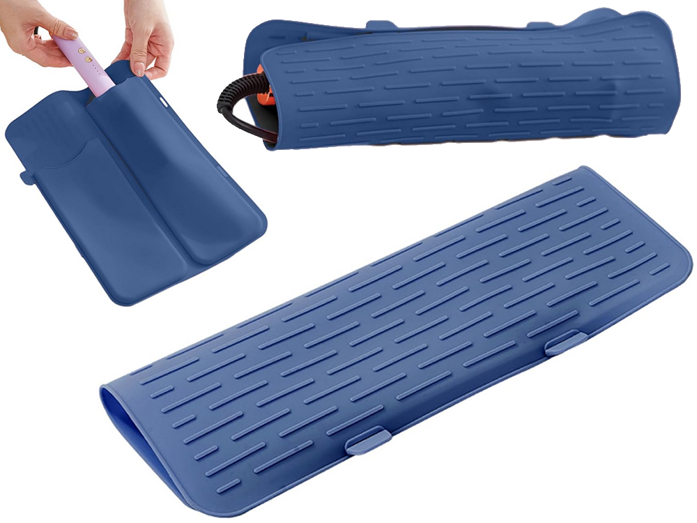 Silicone Heat Resistant Case and Mat for Hair Straightener 24509