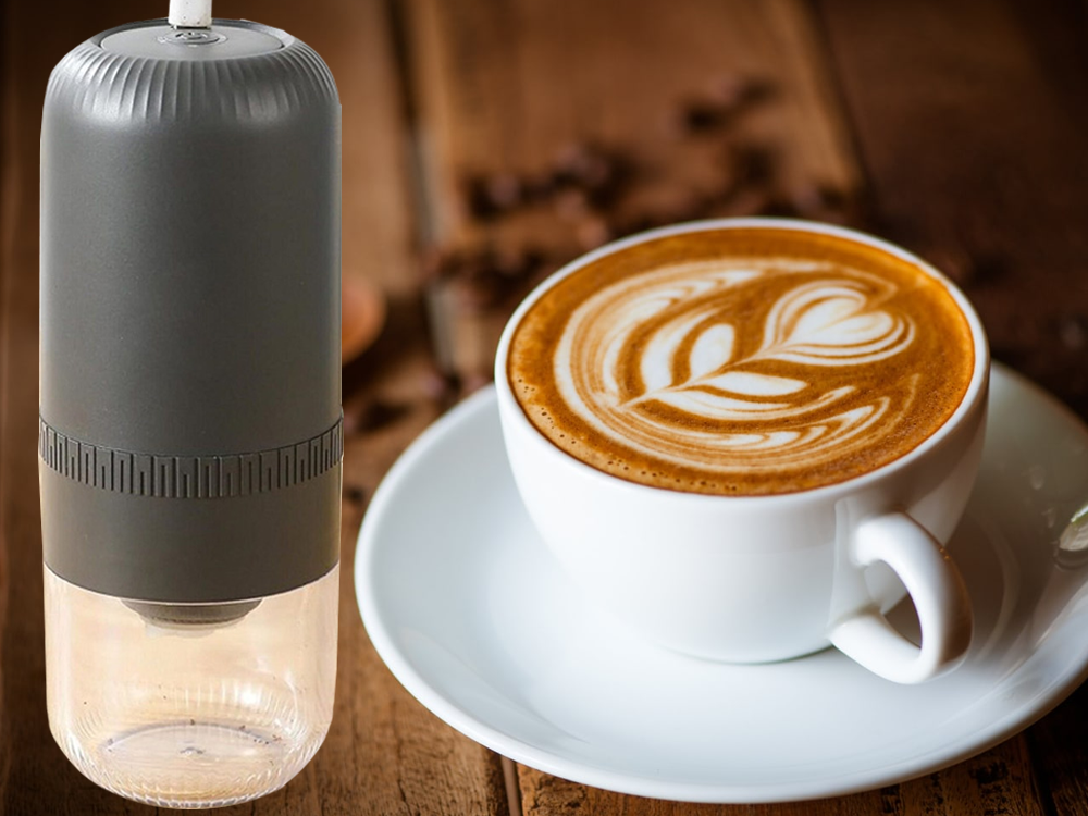 Electric Coffee Bean Grinder with Adjustable Coarseness, USB, 150 ml