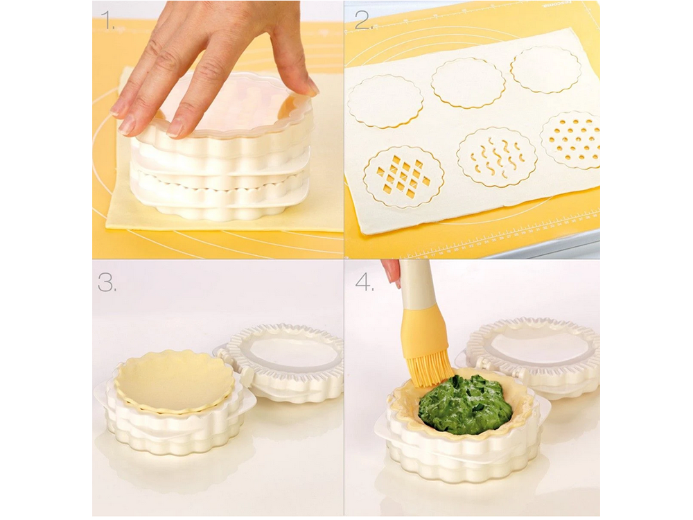 Cookie Cutter Mold with Interchangeable Inserts for Filled Cookies, 11.5 cm