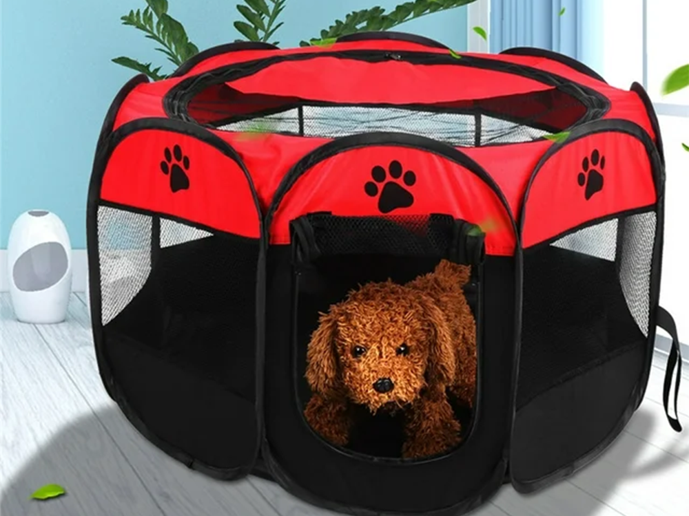 Folding Pet Playpen for Dogs and Cats 80x60cm