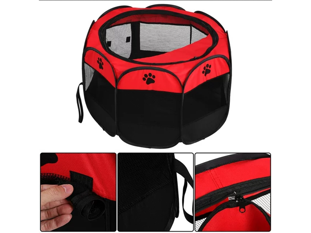 Folding Pet Playpen for Dogs and Cats 80x60cm