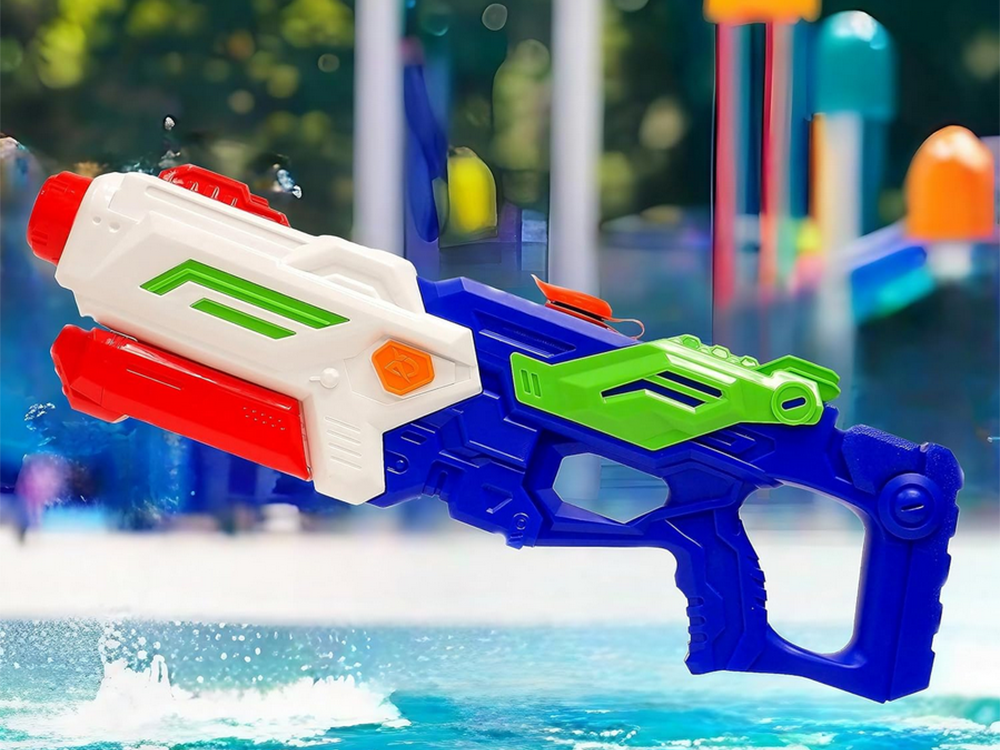 Large Water Gun for Kids with Pump, 1.5L, Multicolor
