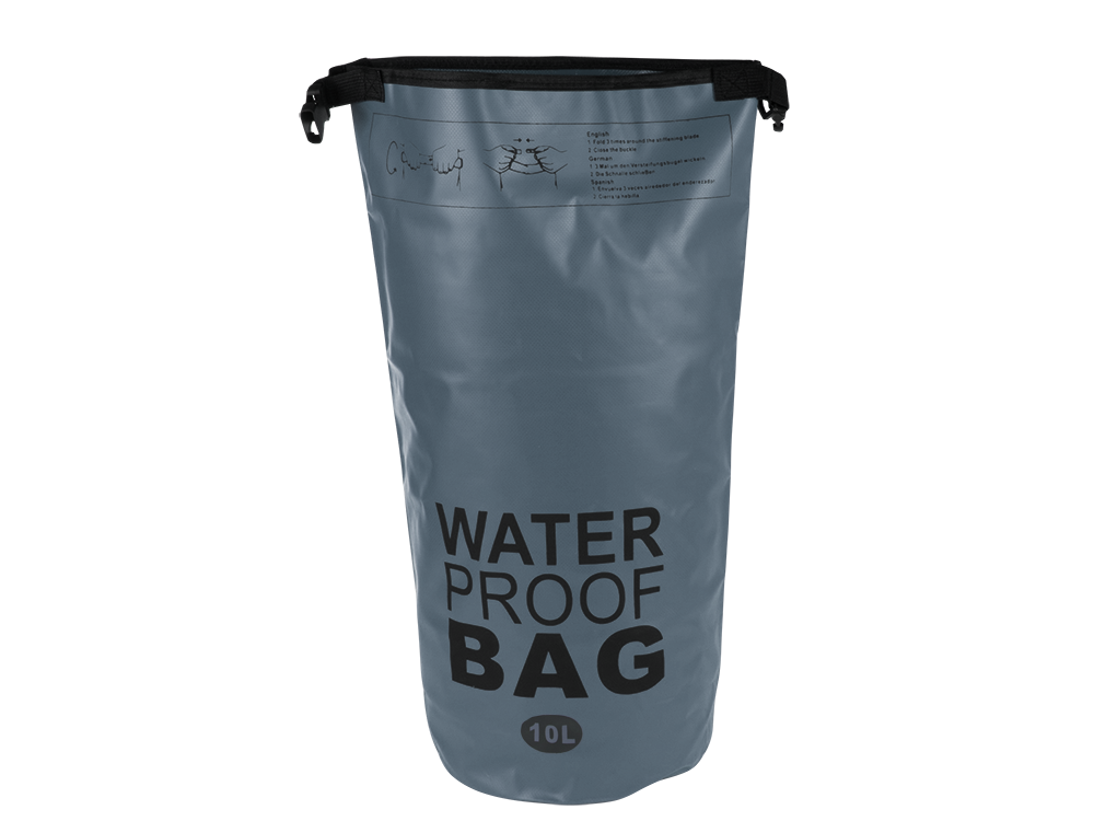 Waterproof Dry Bag / Backpack 10L, Grey