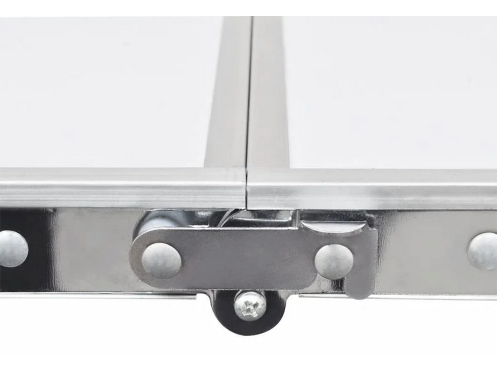 Folding Camping Table Suitcase 180x60 cm, Cream