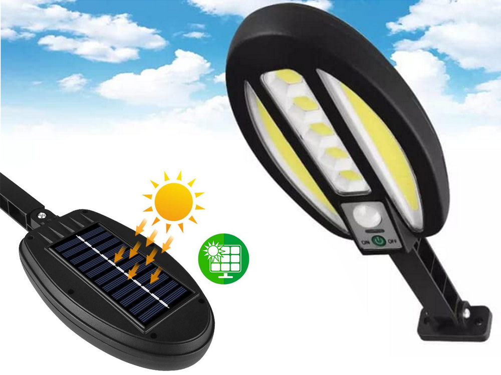 Solar Lamp 95 LED with Motion and Dusk Sensor