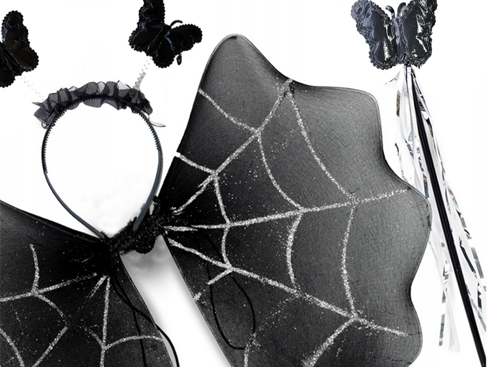 Kids Halloween Costume Set: Skirt, Wings, Wand, and Headband