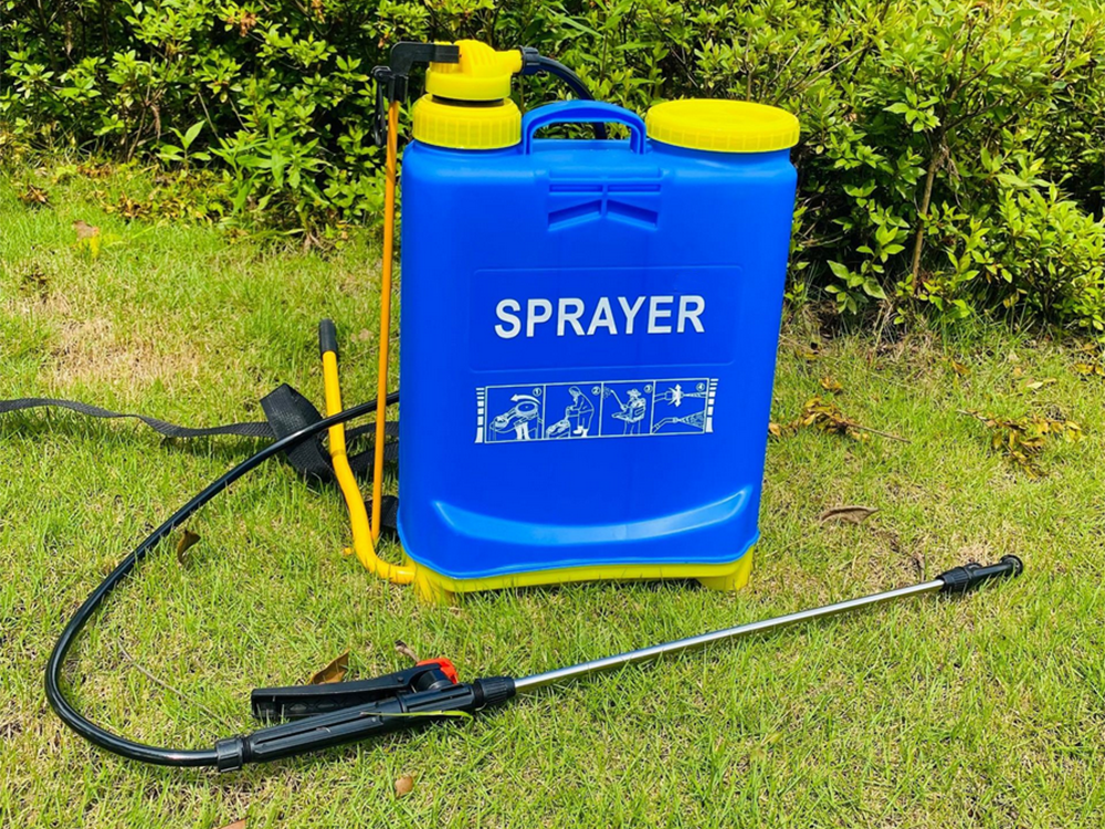 Backpack Garden Pressure Sprayer with Nozzles, 16L, Blue