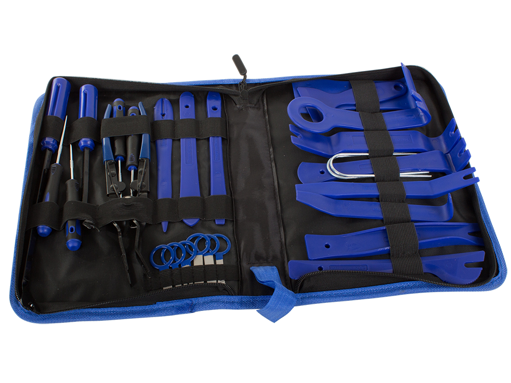 Car Upholstery and Radio Removal Tool Set Blue