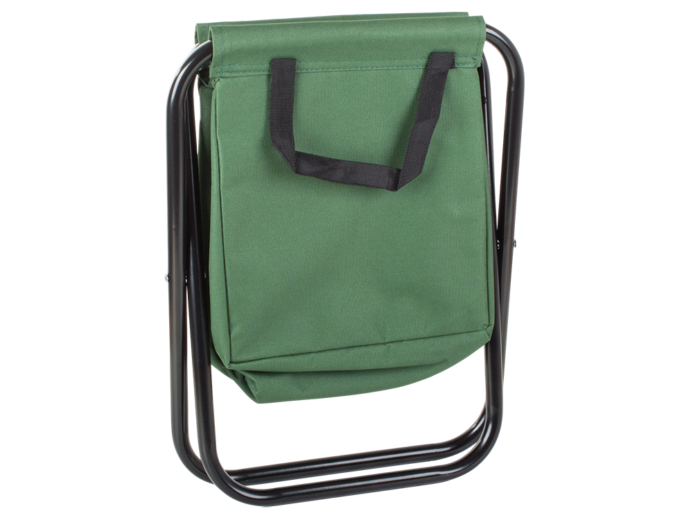 Folding fishing and camping chair with bag, green