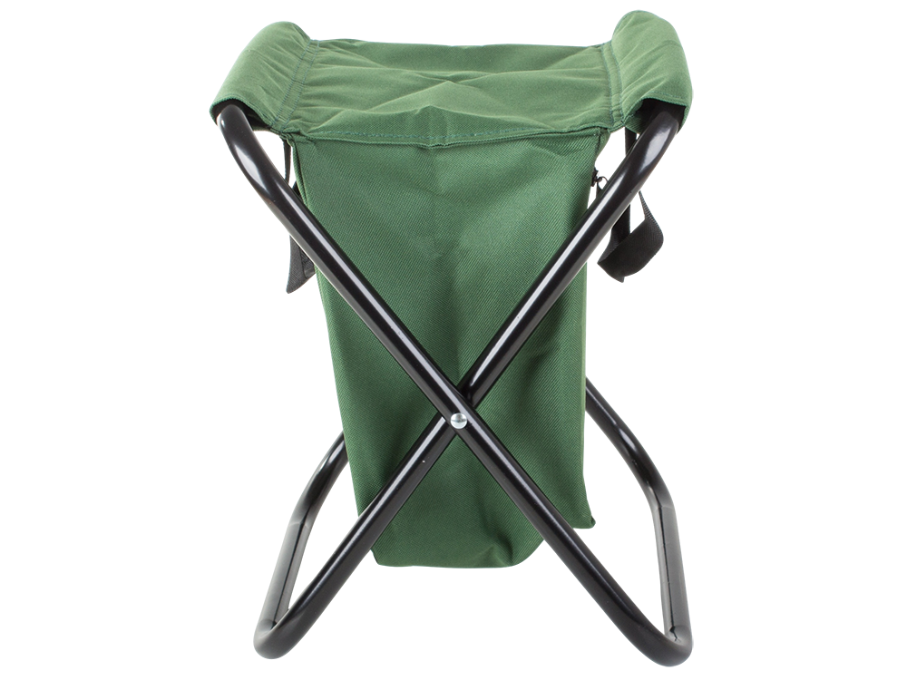 Folding fishing and camping chair with bag, green