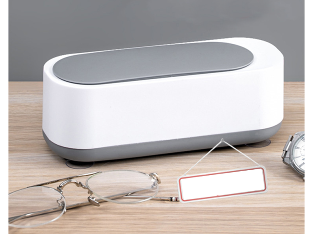 Vibration Cleaner for Jewelry and Glasses, White/Grey
