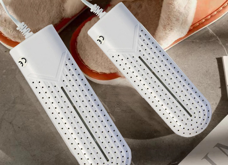Shoe dryer with UV-C sterilization, for gloves and hats, white