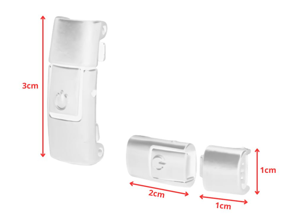 No-Tie Elastic Shoelaces with Metal Clips 100cm, White (2 pcs)