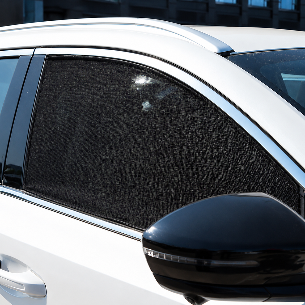 Automobilių langų tinkleliai nuo saulės ir vabzdžių, juodi, 2 vnt.
