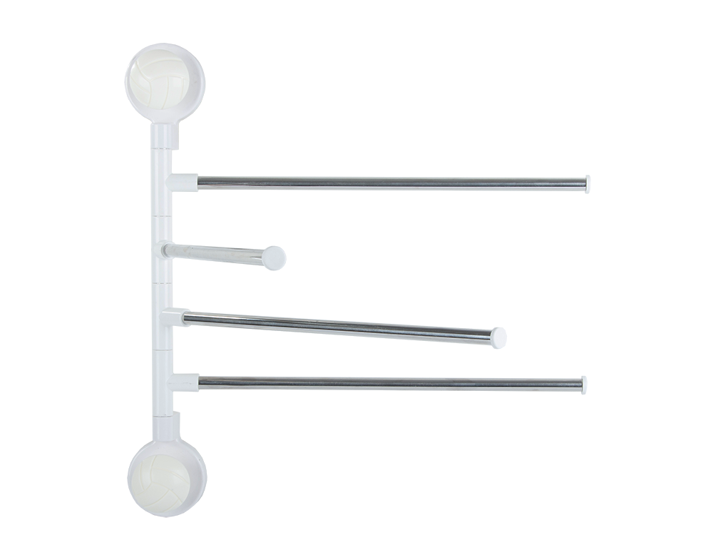 Swivel Towel Rail with 4 Arms White