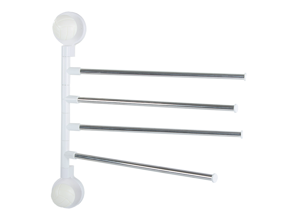 Swivel Towel Rail with 4 Arms White