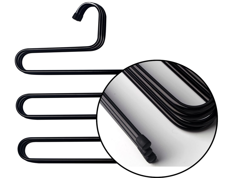 Sturdy Space Saving Pants Hanger, 5 Tier Closet Organizer for Trousers