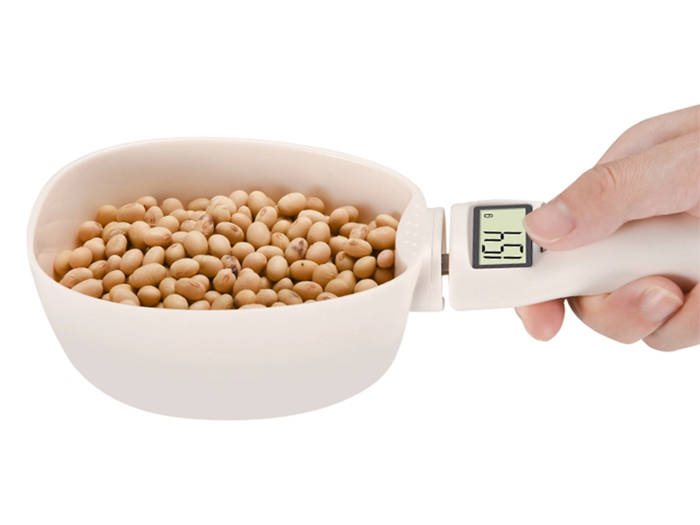 Digital Kitchen Spoon Scale with LCD Display, 800g, Cream