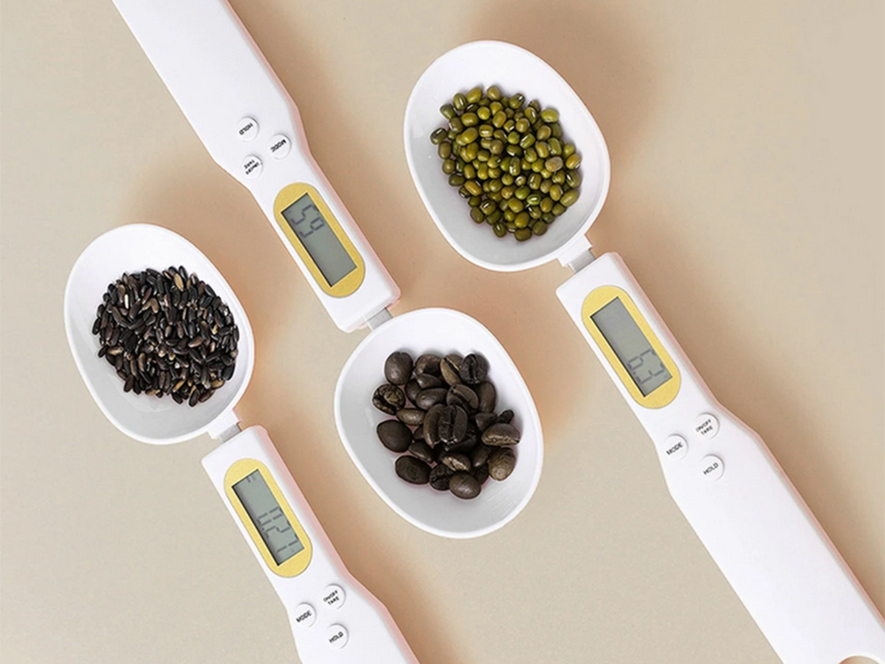 Digital Kitchen Spoon Scale with LCD Display, 500g, white