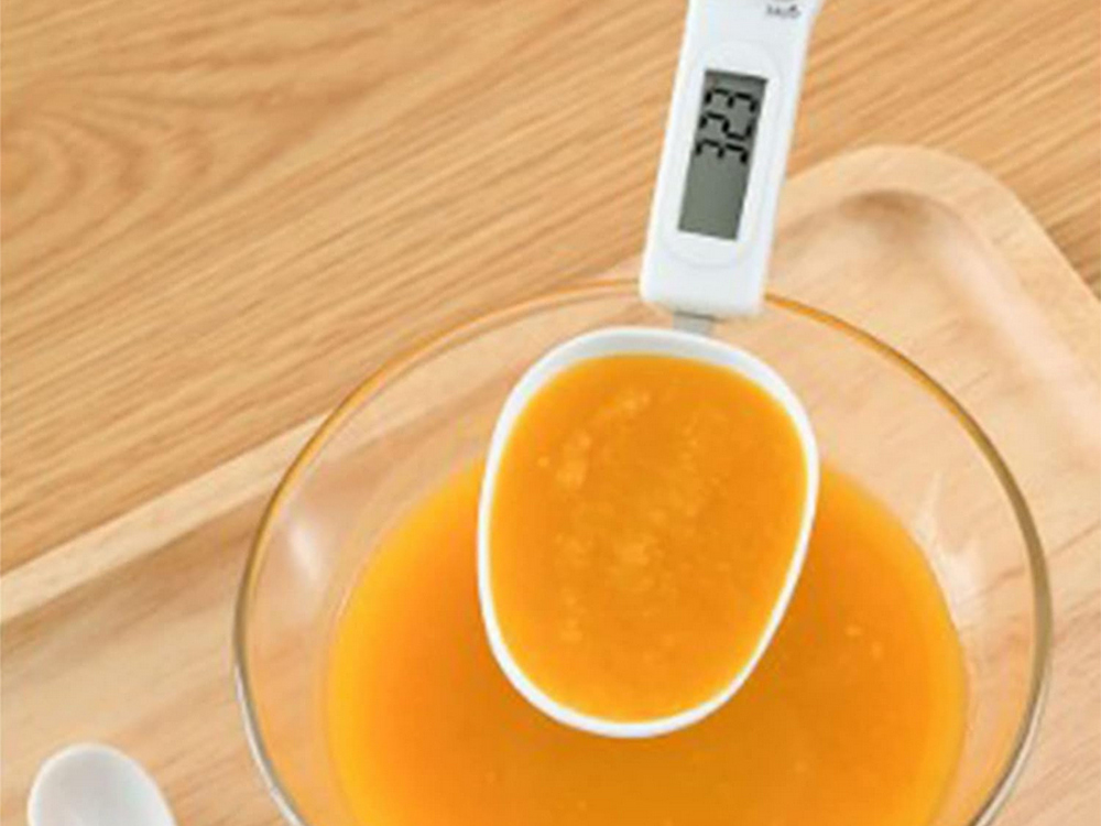Digital Spoon Scale with LCD Display for Precise Kitchen Measuring, White