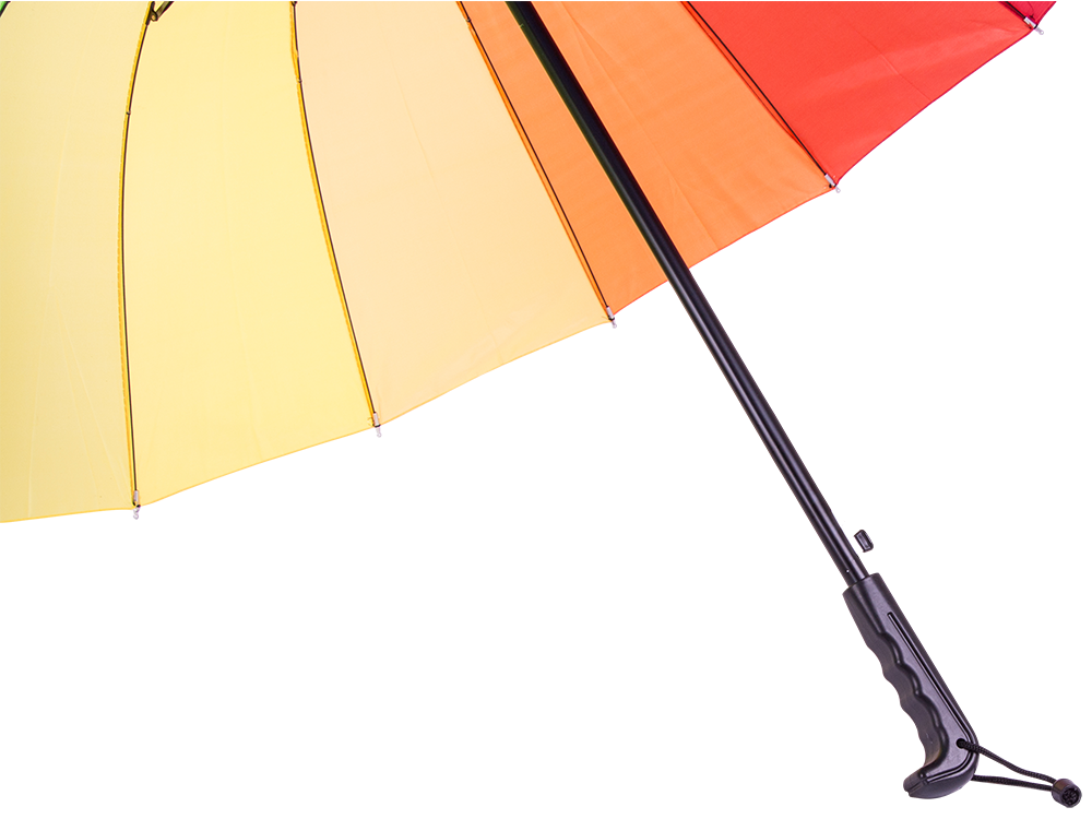 Large Automatic Windproof Rainbow Umbrella, Multicolored