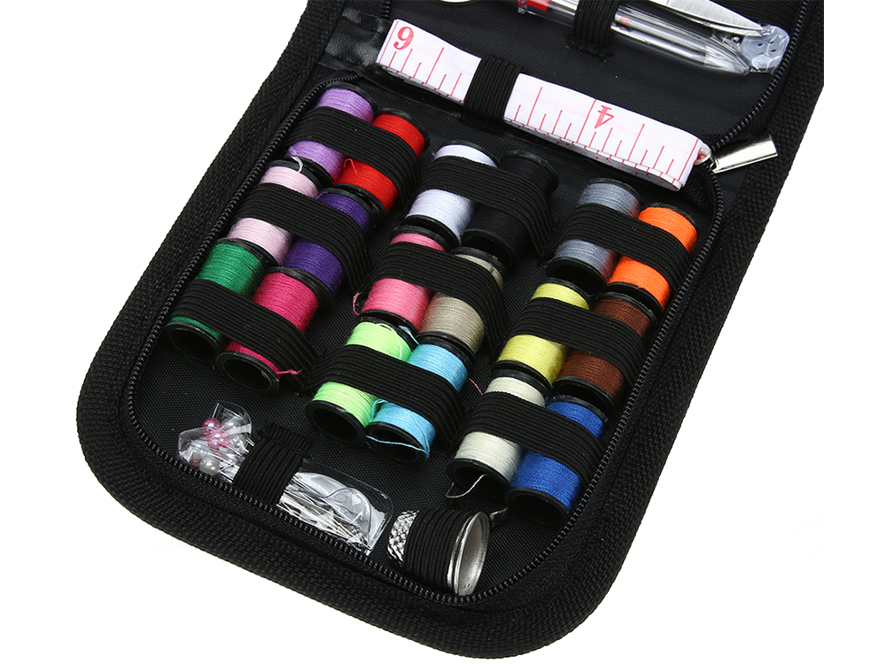 Travel Sewing Kit with Case, Needles, Threads and Accessories
