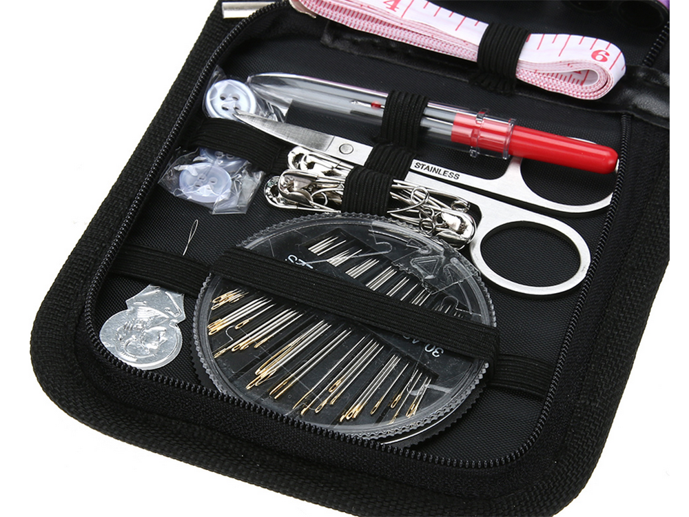 Travel Sewing Kit with Case, Needles, Threads and Accessories