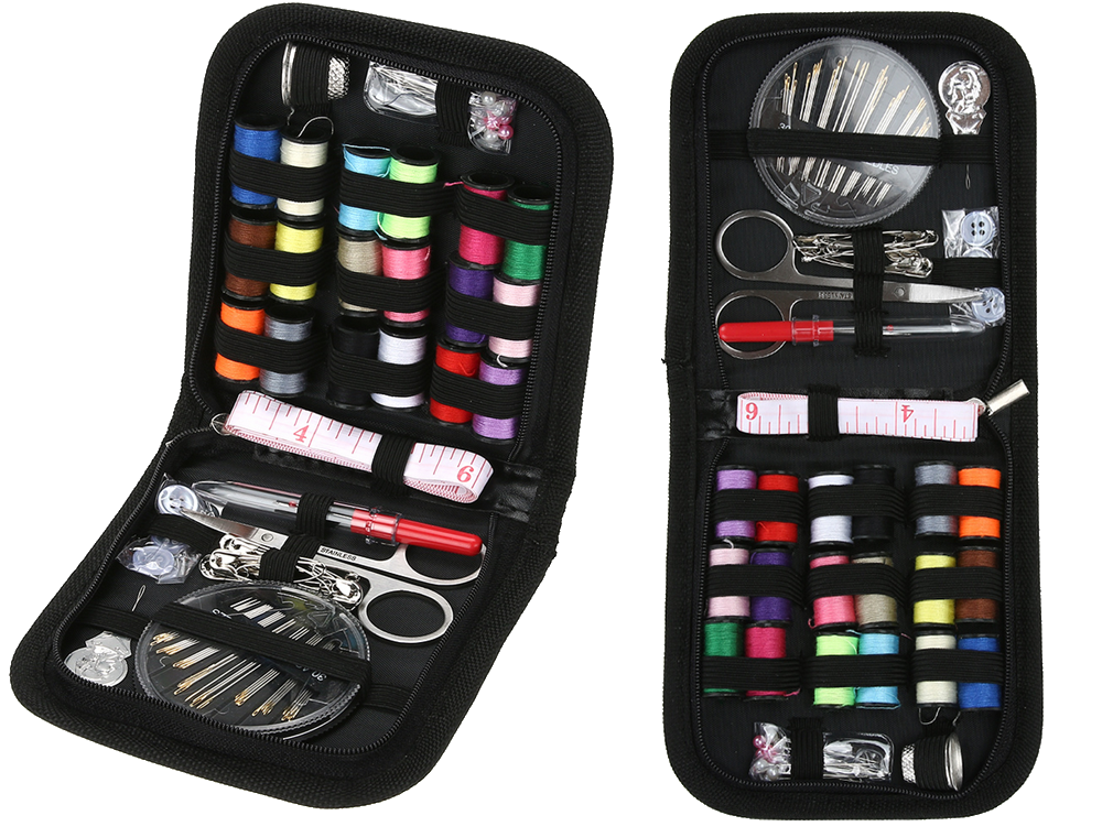 Travel Sewing Kit with Case, Needles, Threads and Accessories