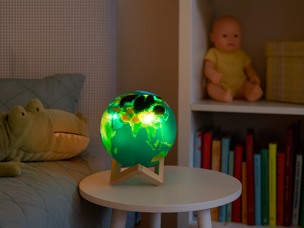 3D Globe Night Light with Remote & Touch Control, RGB Desk Lamp with 20 Modes for Kids