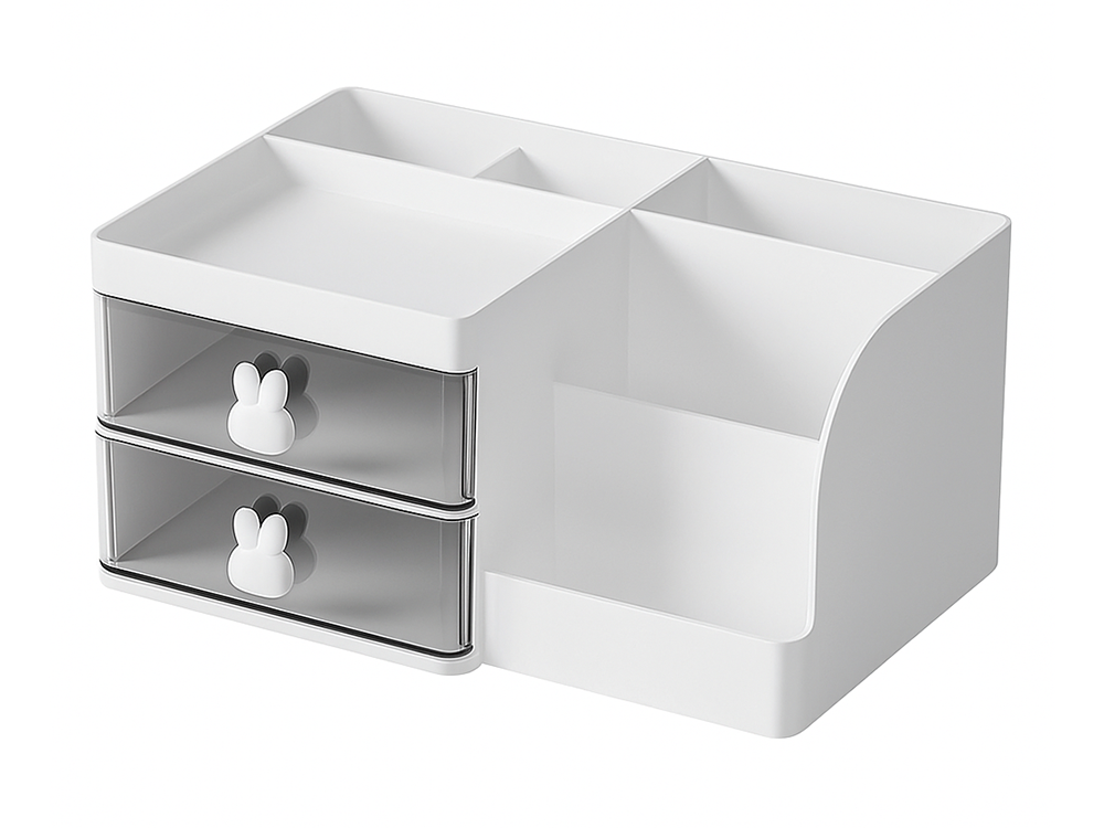 Desk Organizer for Cosmetics and Small Items with Drawers