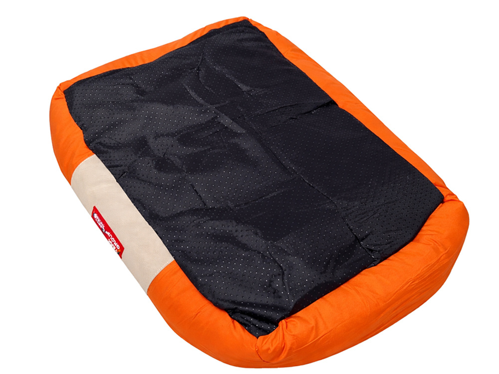 Pet Bed for Dogs and Cats, Size M, Non-Slip Base, 70x55 cm, Orange