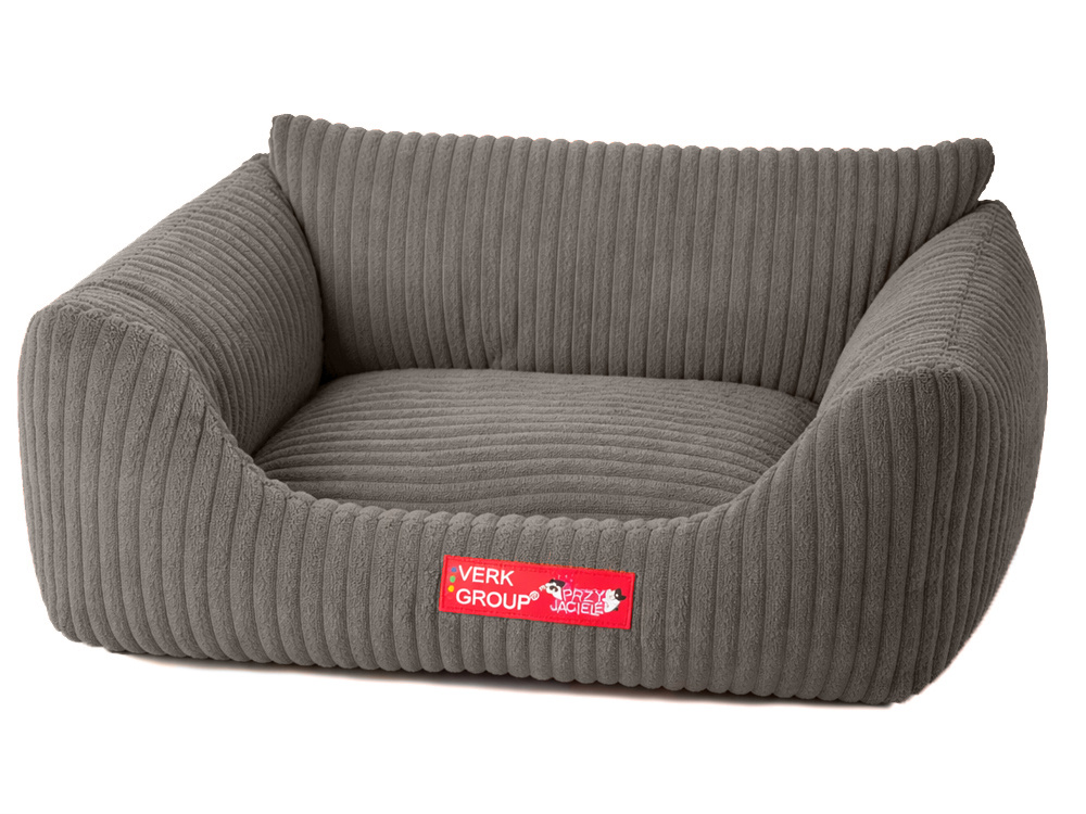Soft Corduroy Dog and Cat Bed with Non-Slip Base, Size S, Beige