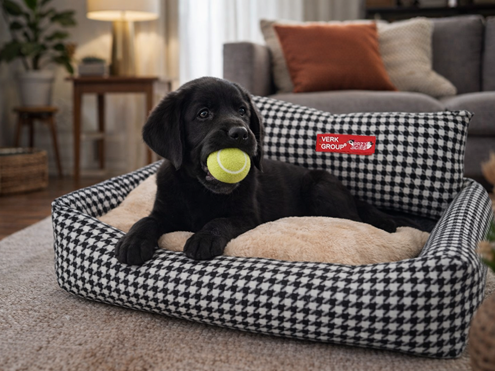 Soft Rectangular Pet Bed for Dogs and Cats, 60x50 cm, Verk Group