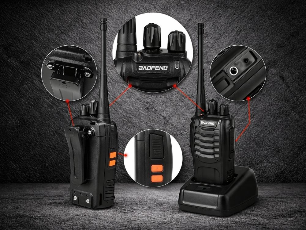 Nešiojamų radijo stotelių Baofeng BF-888S komplektas, juodas