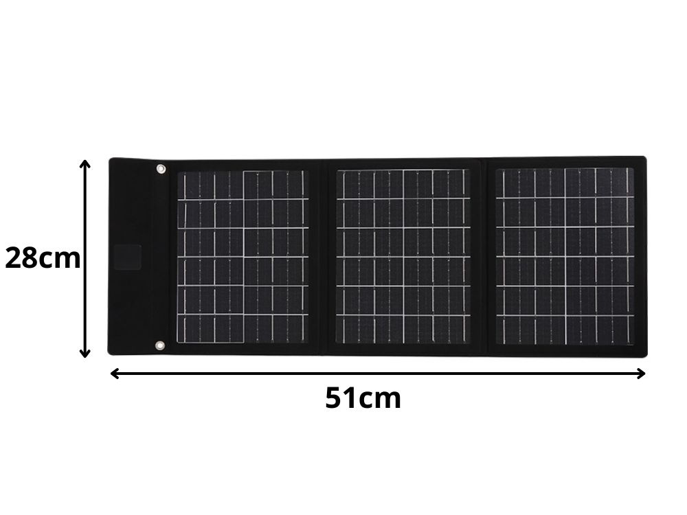 Nešiojama saulės baterija 20W, sulankstomas USB įkroviklis stovyklavimui